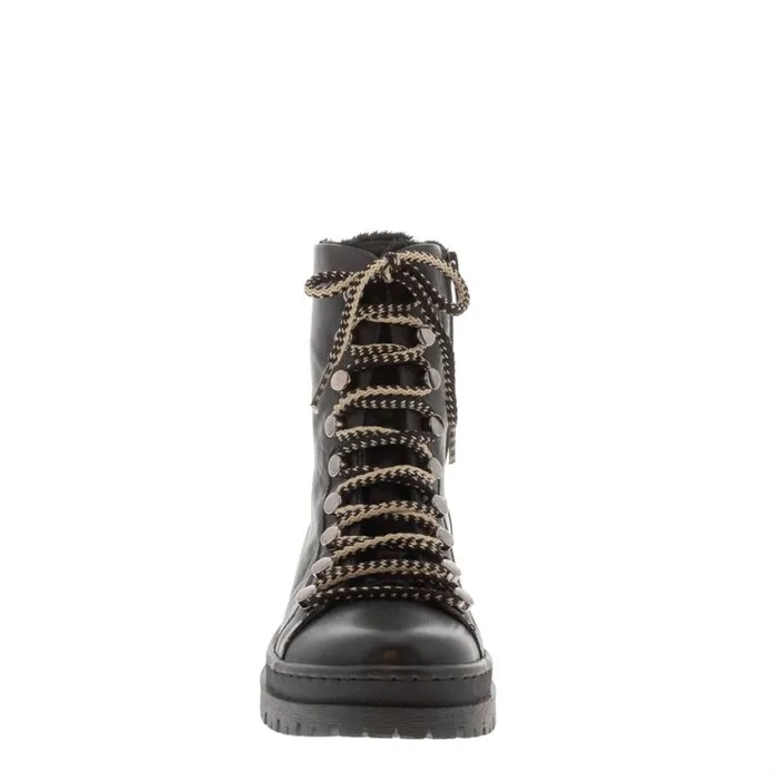 Carl Scarpa Granada Black Leather Lace Up Ankle Boots Women Leather Ankle Boots