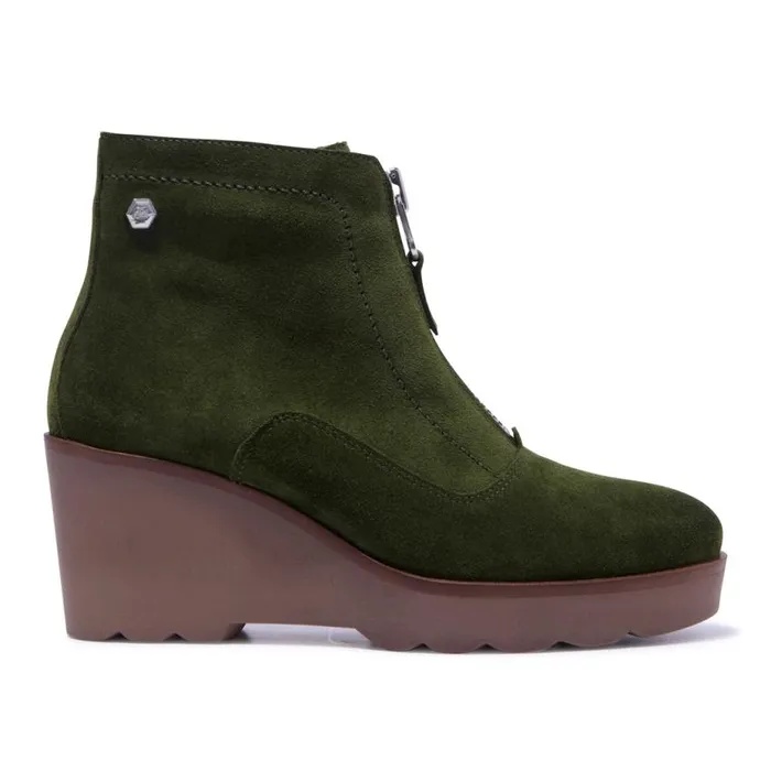 Carl Scarpa Kelania Green Suede Ankle Boots Women Suede Ankle Boots