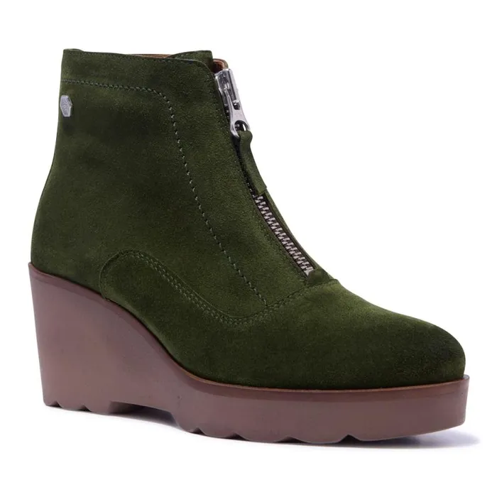 Carl Scarpa Kelania Green Suede Ankle Boots Women Suede Ankle Boots