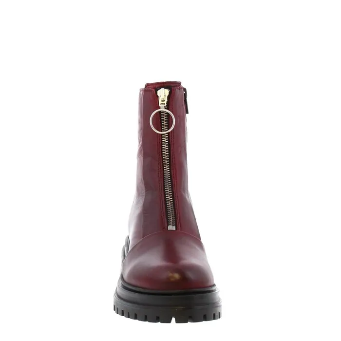 Carl Scarpa Savita Burgundy ZipUp Leather Ankle Boots Women Leather Ankle Boots