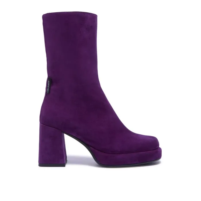 Carl Scarpa Tropea Purple Suede Ankle Boots Women Suede Ankle Boots