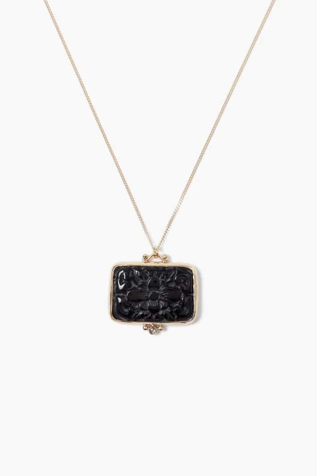 Chan Luu 14k Fine Women 14k Acacia Necklace Black Obsidian