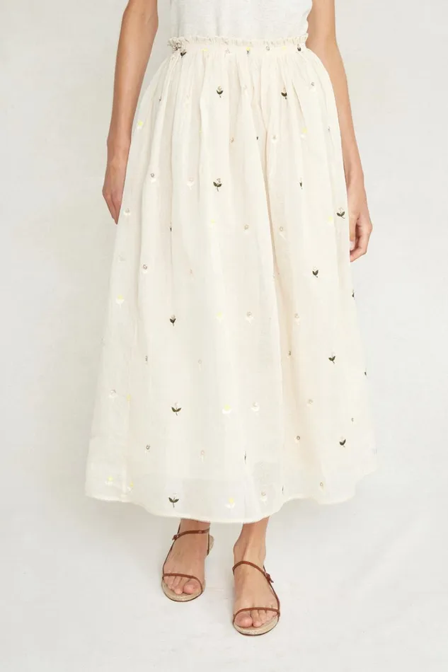 Chan Luu Bottoms Women Caroline Ballet Skirt White Floral