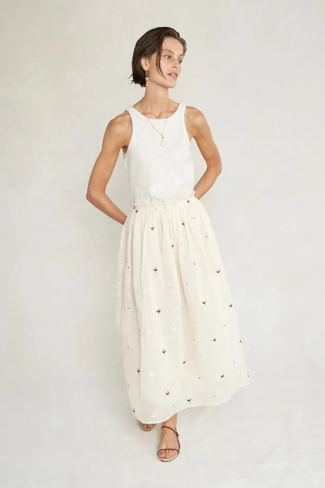 Chan Luu Bottoms Women Caroline Ballet Skirt White Floral