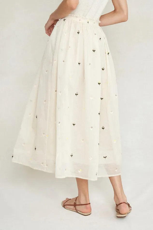 Chan Luu Bottoms Women Caroline Ballet Skirt White Floral