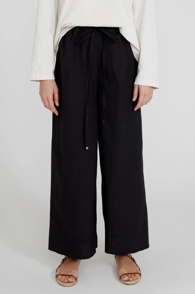Chan Luu Bottoms Women Ramona Poplin Pant Caviar
