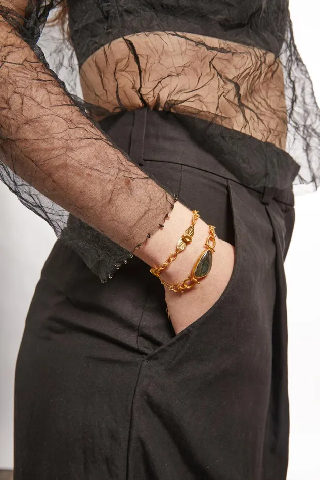 Chan Luu Bracelets Women Cheval Bracelet Gold Labradorite