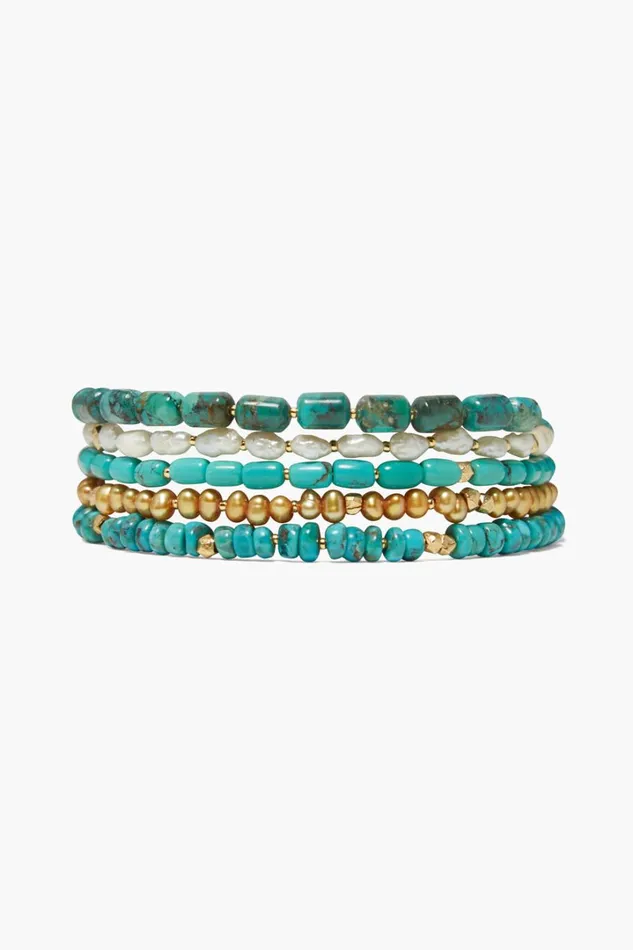 Chan Luu Bracelets Women Riviera Naked Wrap Bracelet Turquoise Mix