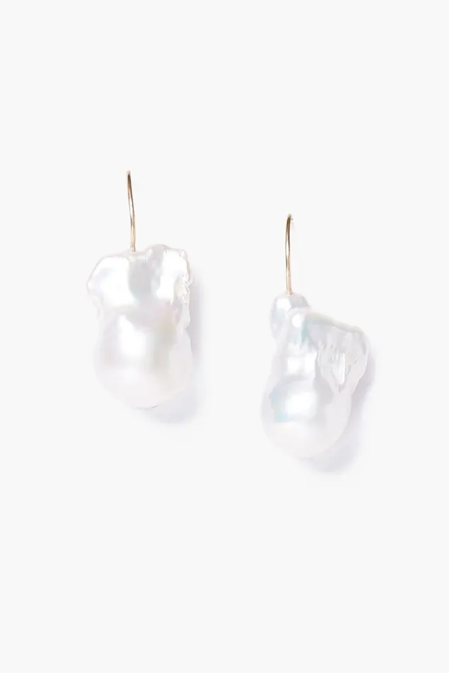 Chan Luu Earrings Women 14k White Le Baroque Earrings