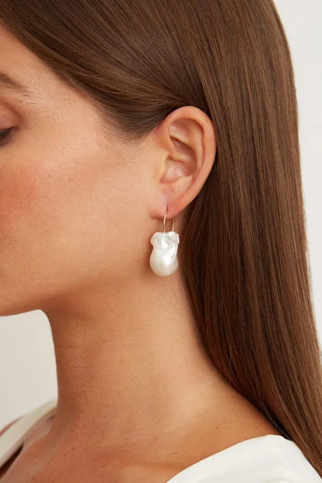 Chan Luu Earrings Women 14k White Le Baroque Earrings