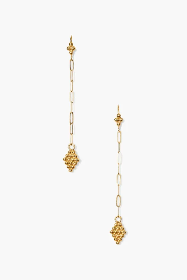 Chan Luu Earrings Women Bijou Chain Link Earrings Yellow Gold