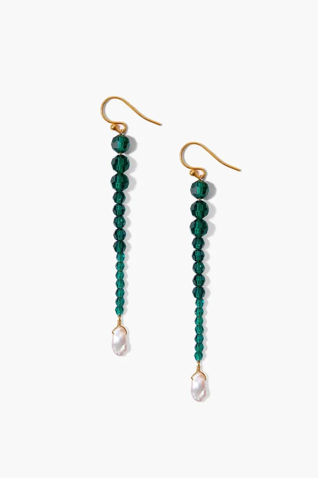 Chan Luu Earrings Women Emerald Gota Earrings