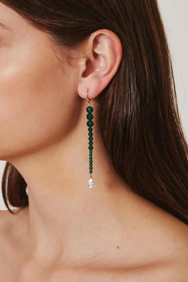 Chan Luu Earrings Women Emerald Gota Earrings