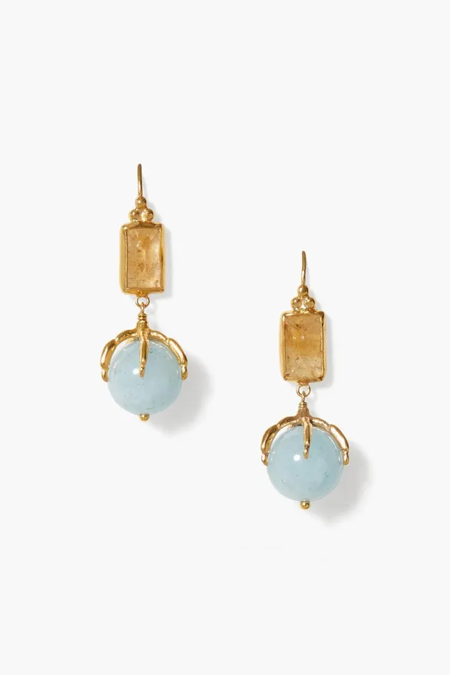 Chan Luu Earrings Women Lark Drop Earrings Citrine Mix