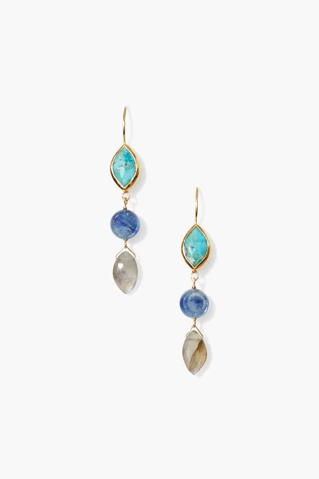 Chan Luu Earrings Women Sabine Earrings Turquoise Mix