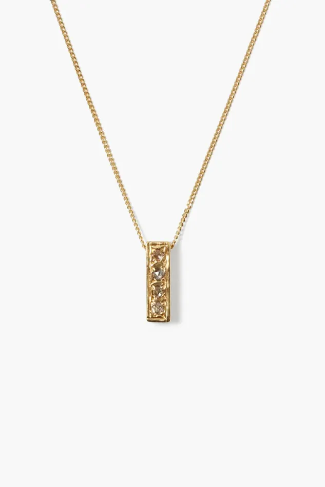 Chan Luu Necklaces Women Bar Diamond Necklace Yellow Gold