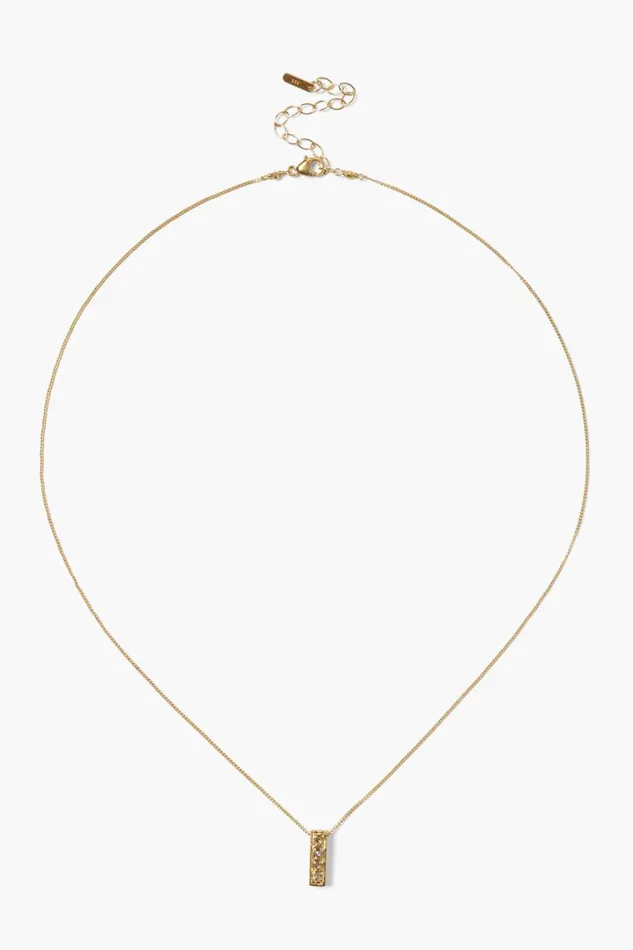 Chan Luu Necklaces Women Bar Diamond Necklace Yellow Gold