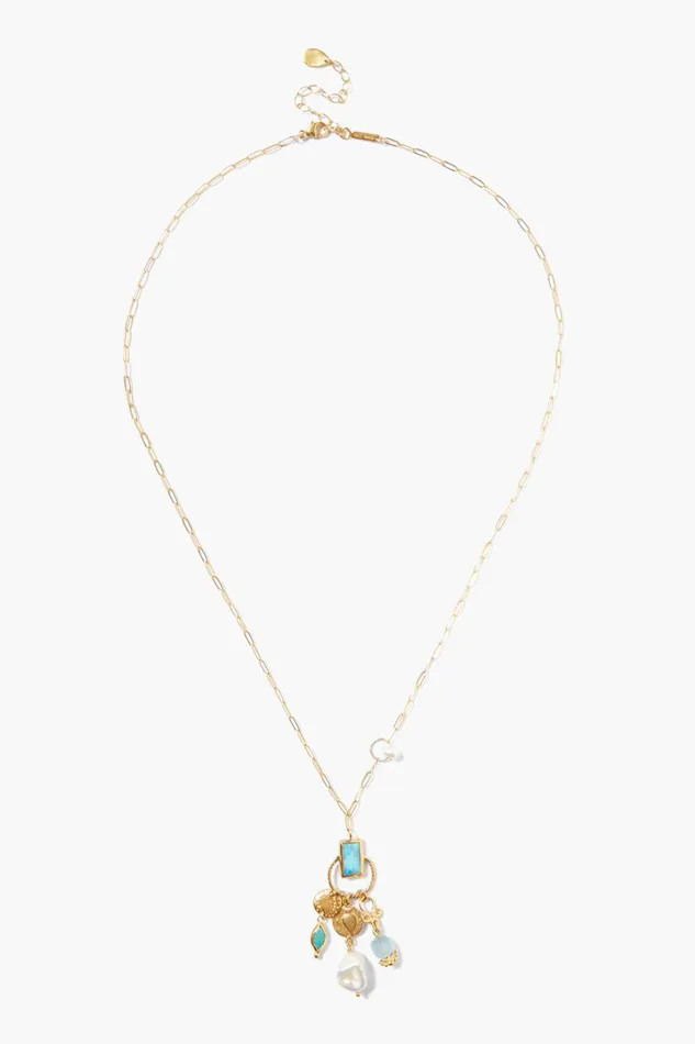 Chan Luu Necklaces Women Halo Charm Necklace Turquoise Mix