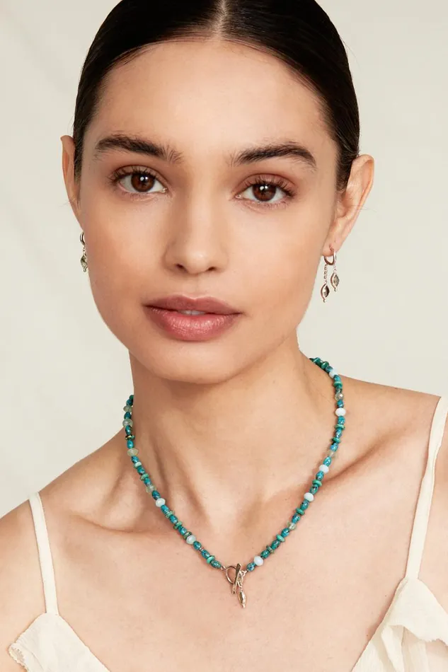 Chan Luu Necklaces Women Indira Toggle Necklace Turquoise Mix
