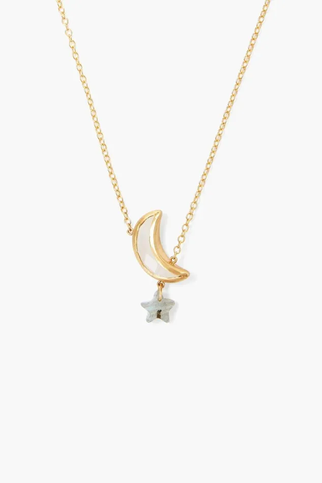 Chan Luu Necklaces Women Moon And Star Necklace Labradorite