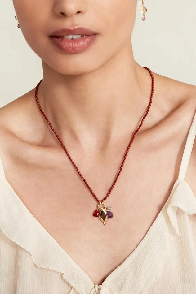 Chan Luu Necklaces Women Tavi Charm Necklace Red Jasper Mix
