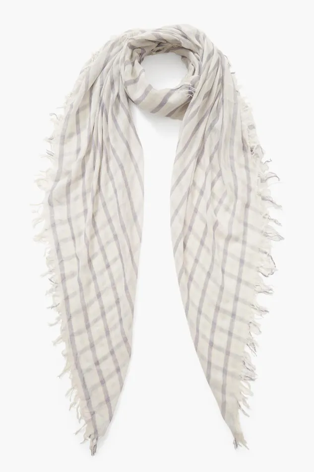 Chan Luu Scarves Women Cashmere And Silk Scarf Blue Granite Linea