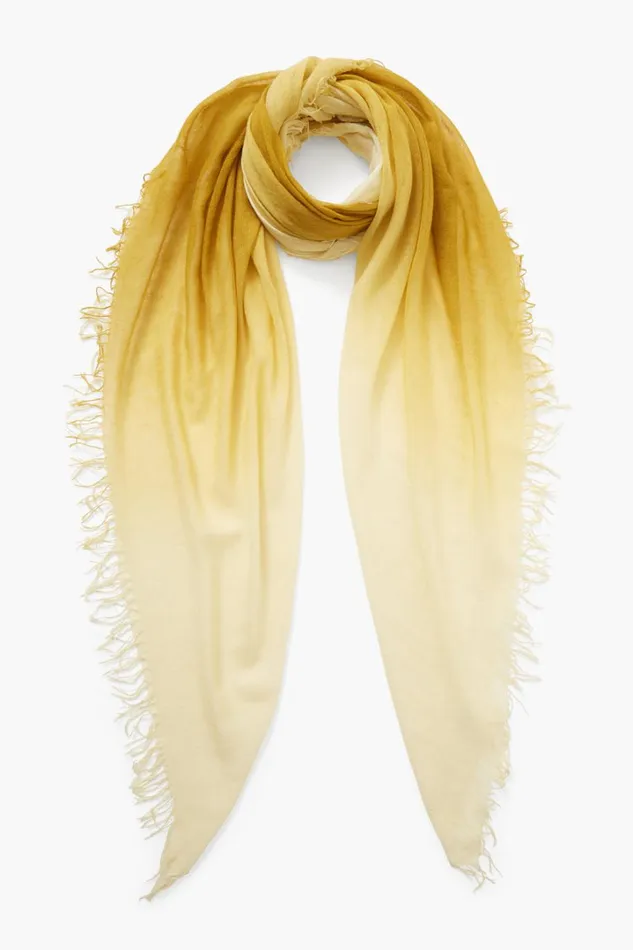 Chan Luu Scarves Women Cashmere And Silk Scarf Green Sulphur Dip Dyed