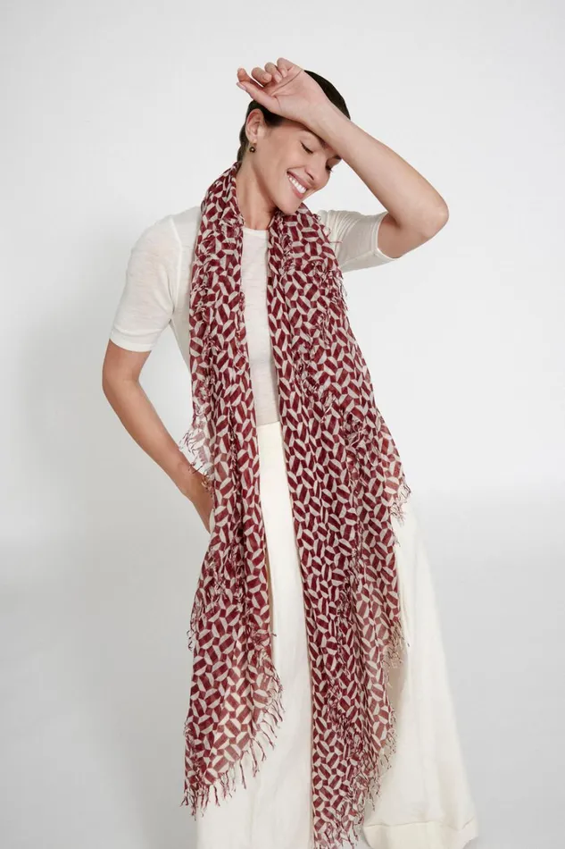Chan Luu Scarves Women Cashmere And Silk Scarf Harissa Tile