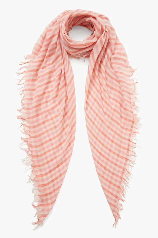 Chan Luu Scarves Women Cashmere And Silk Scarf Mauve Chalk Linea