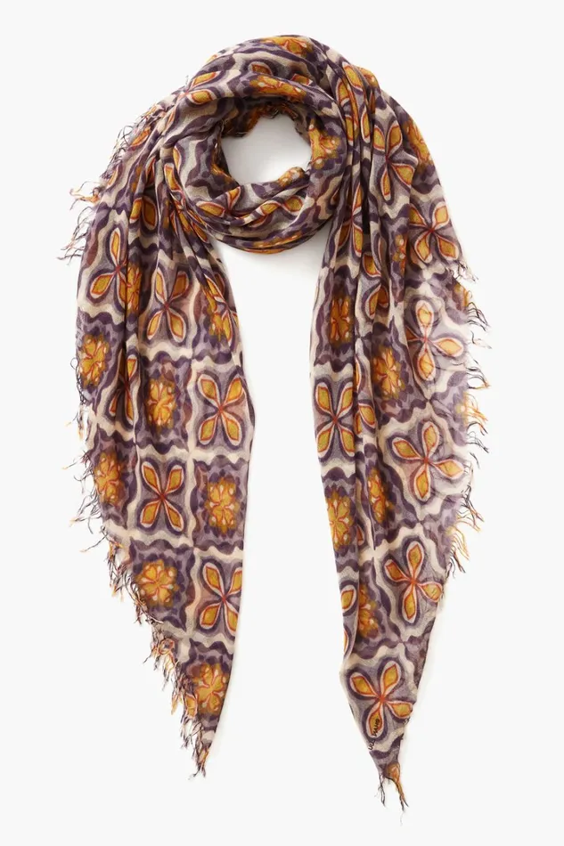 Chan Luu Scarves Women Cashmere And Silk Scarf Medieval Blue Crux