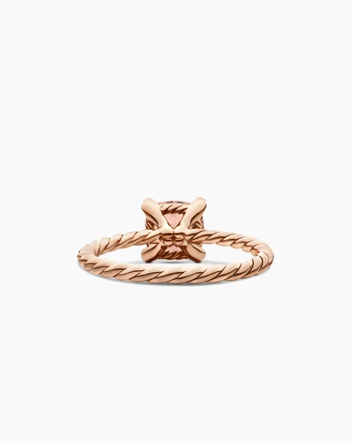 Chatelaine Ring In 18K Rose Gold With Diamonds 7mm Women David Yurman Petite