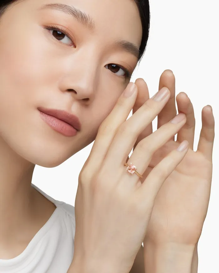 Chatelaine Ring In 18K Rose Gold With Diamonds 7mm Women David Yurman Petite