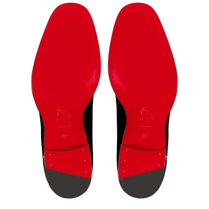 Christian Louboutin Buckles and Laceups Men Chambeliss Laceups 8211 Velvet And Patent Calf 8211 Black