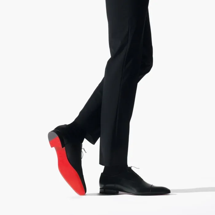 Christian Louboutin Buckles and Laceups Men Greggo Laceup Shoes 8211 Patinated Calf Leather 8211 Black