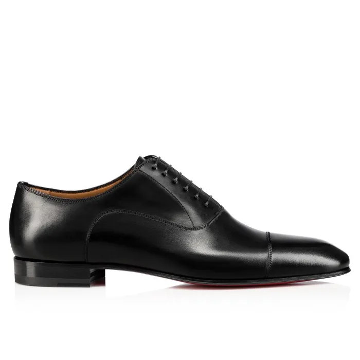 Christian Louboutin Buckles and Laceups Men Greggo Laceup Shoes 8211 Patinated Calf Leather 8211 Black