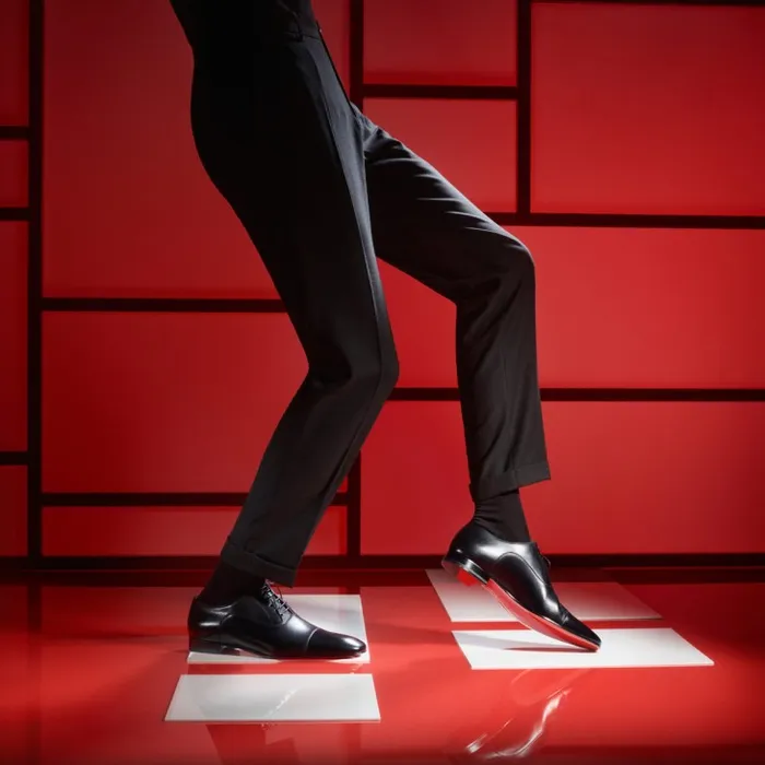 Christian Louboutin Buckles and Laceups Men Greggo Laceup Shoes 8211 Patinated Calf Leather 8211 Black