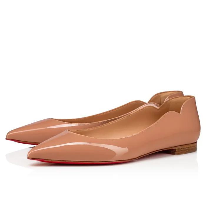 Christian Louboutin Flats and Loafers Women Hot Chickita Ballerinas 8211 Patent Calf Leather 8211 Blush Christian Louboutin Flats and Loafers Women Hot Chickita Ballerinas 8211 Patent Calf Leather 8211 Blush
