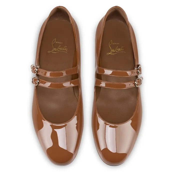 Christian Louboutin Flats and Loafers Women Sweet Jane Ballerinas 8211 Patent Leather 8211 Nude 5