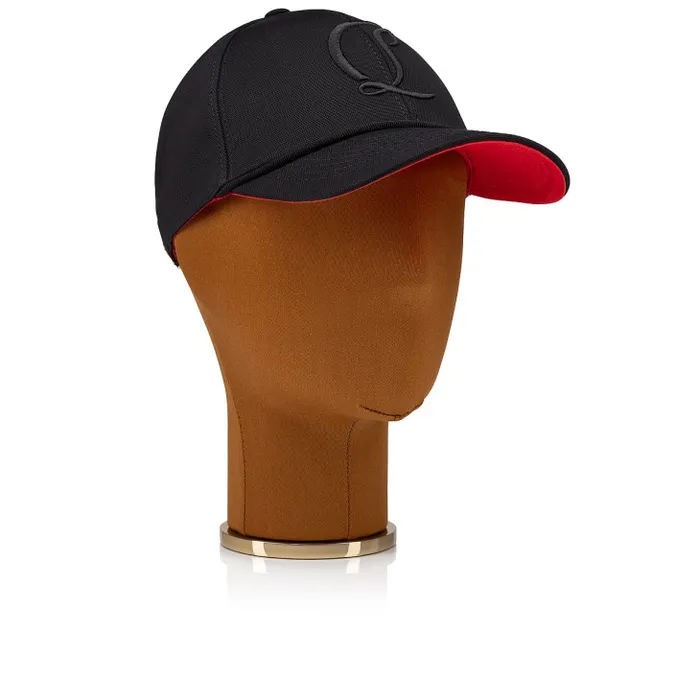Christian Louboutin Hats WomenMen Mooncrest Baseball Cap 8211 Canva 8211 Black
