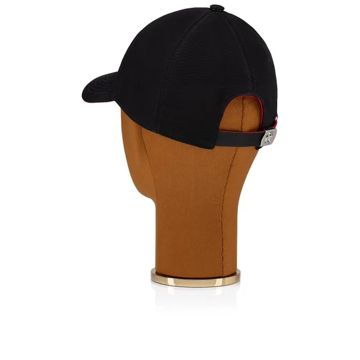 Christian Louboutin Hats WomenMen Mooncrest Baseball Cap 8211 Canva 8211 Black