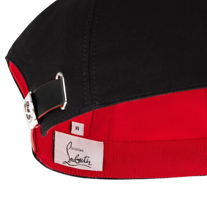 Christian Louboutin Hats WomenMen Mooncrest Baseball Cap 8211 Canva 8211 Black