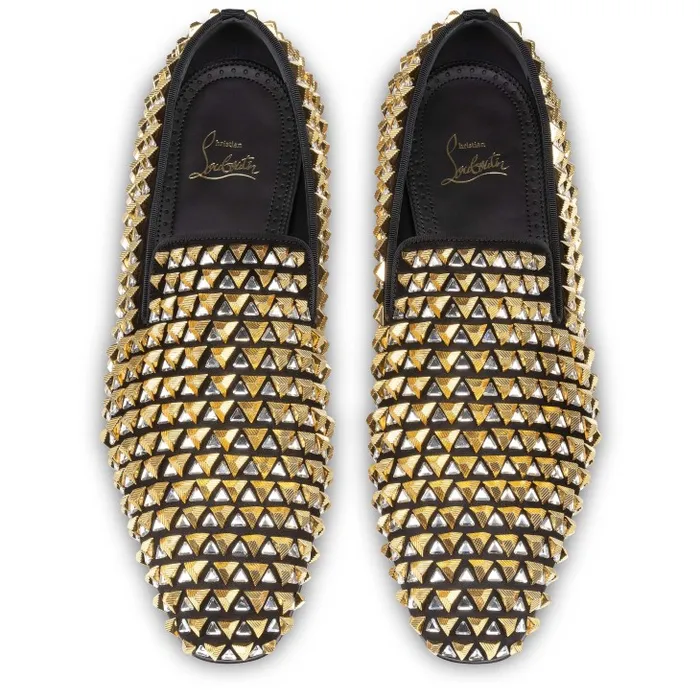 Christian Louboutin Loafers and Moccasins Men Croconaki Loafers 8211 Suede 8211 Black