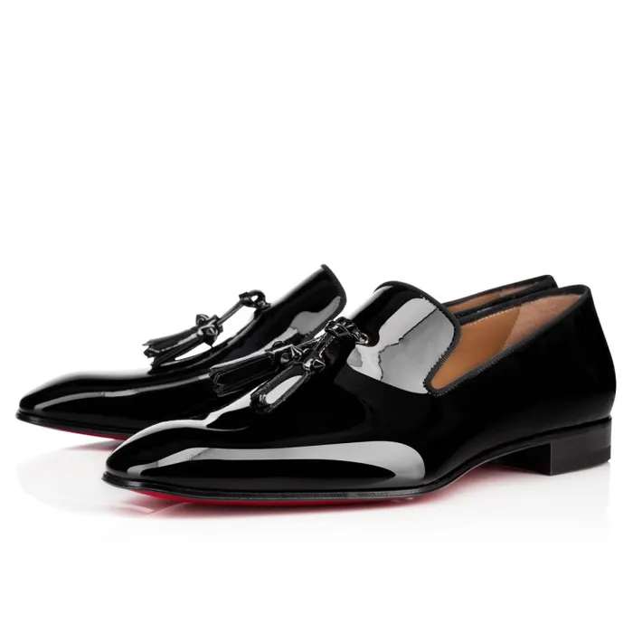 Christian Louboutin Loafers and Moccasins Men Dandelion Tassel Loafers 8211 Patent Calf Leather 8211 Black Christian Louboutin Loafers and Moccasins Men Dandelion Tassel Loafers 8211 Patent Calf Leather 8211 Black
