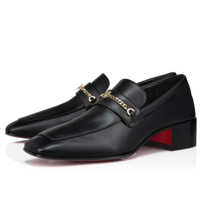 Christian Louboutin Loafers and Moccasins Men MJ Moc 40 Mm Loafers 8211 Calf Leather 8211 Black
