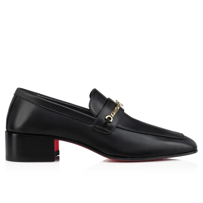 Christian Louboutin Loafers and Moccasins Men MJ Moc 40 Mm Loafers 8211 Calf Leather 8211 Black