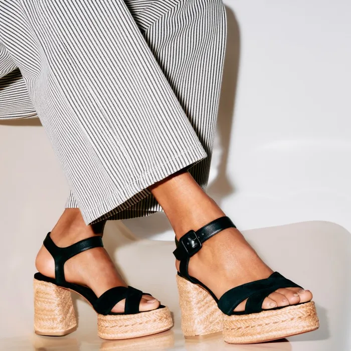 Christian Louboutin Platforms Women Calakala 85 Mm Espadrilles 8211 Suede And Calf Leather 8211 Black Christian Louboutin Platforms Women Calakala 85 Mm Espadrilles 8211 Suede And Calf Leather 8211 Black
