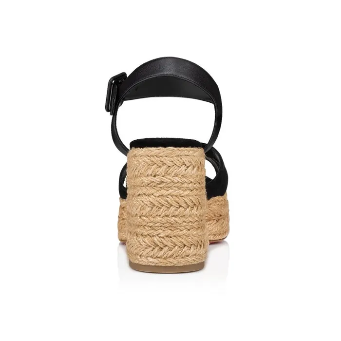 Christian Louboutin Platforms Women Calakala 85 Mm Espadrilles 8211 Suede And Calf Leather 8211 Black