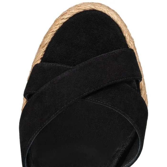 Christian Louboutin Platforms Women Calakala 85 Mm Espadrilles 8211 Suede And Calf Leather 8211 Black