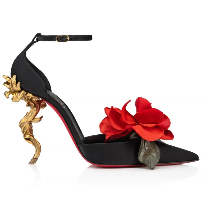 Christian Louboutin Pumps Women Bellarose 100 Mm Strappy Pumps 8211 Crepe Satin 8211 Black