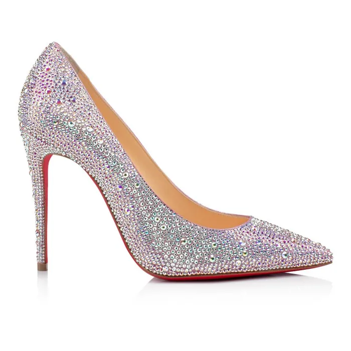 Christian Louboutin Pumps Women Kate Strass 100 Mm Pumps 8211 Metallic Suede 8211 Version AB